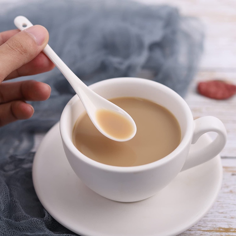 1 Muỗng Ăn Tráng Miệng Bằng Sứ 13cm