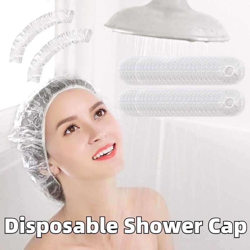 set 100 mũ trùm tóc nilong màng bọc thực thẩm đa năng