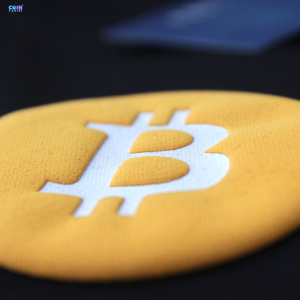 Áo Thun Bitcoin in nổi 3D cao cấp. Binance, CoinTshirt, Crypto