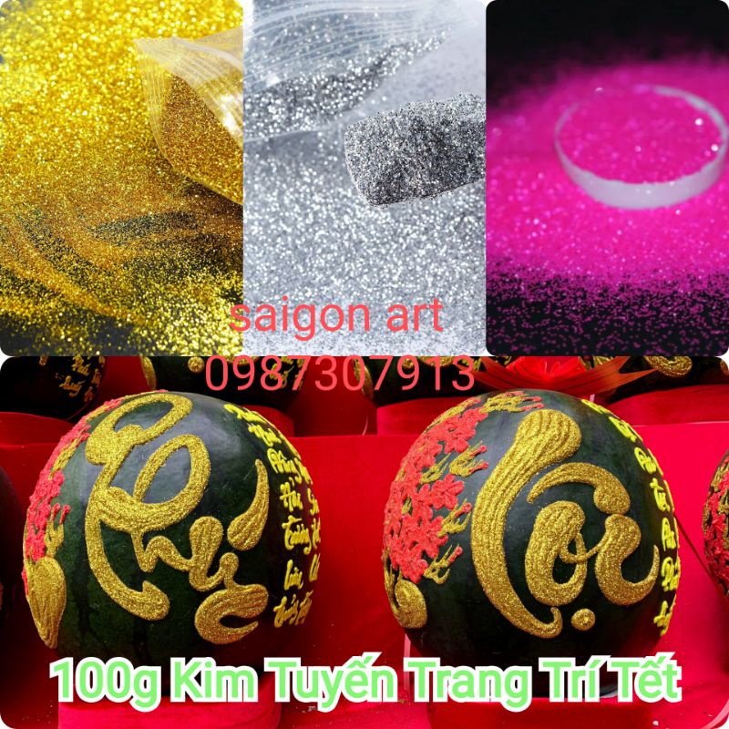 Kim Tuyến Trang Trí Chữ 100gr Loại Vừa