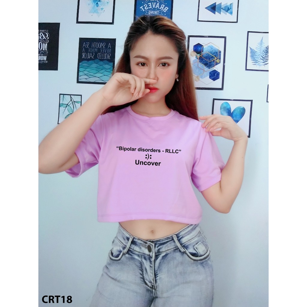 [FREE SHIP ĐƠN TỪ 50K] Áo croptop Uncover chữ ngực HARI0520 1