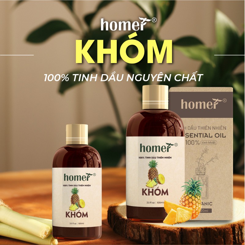 Tinh dầu Khóm Homer 20ml/100ml giá dùng thử -  Pineapple Essential Oil  - đạt chuẩn chất lượng kiểm định