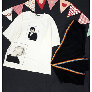 Set unisex - set áo thun tay lở + quần line