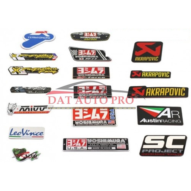 Tem nhôm dán Pô xe Austinracing