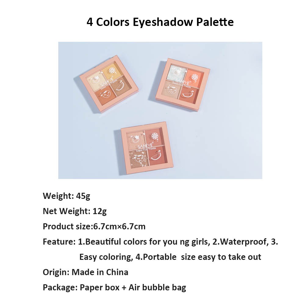 Bảng phấn mắt Saniye E0430 màu tông nhũ E0430 | BigBuy360 - bigbuy360.vn