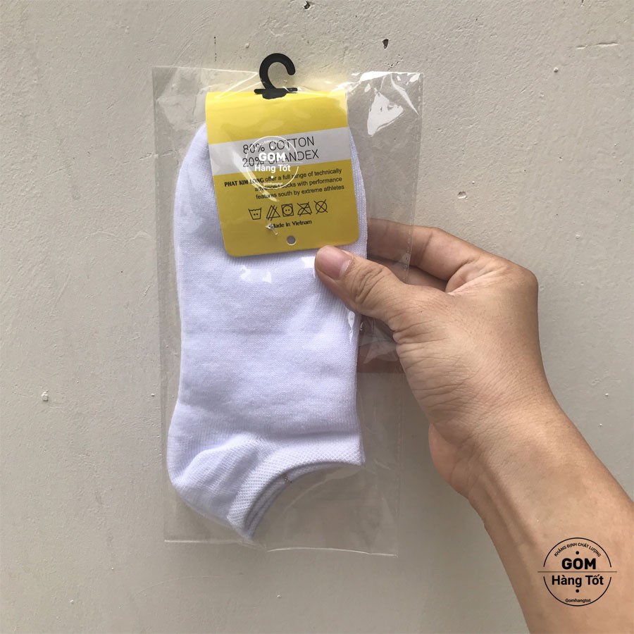 Tất cổ ngắn nam nữ trơn màu, tất nam cổ ngắn chất liệu cotton êm mềm đi mát, hút ẩm thoáng khí - VOTRON-VNXK