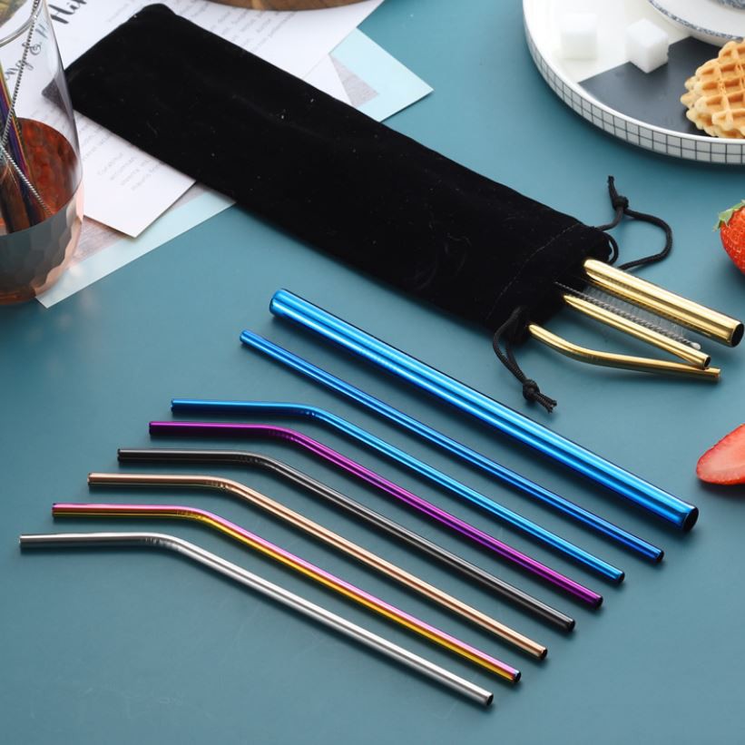 Ống hút kim loại inox - bàn chải cọ ống hút có thể tái sử dụng - bảo vệ môi trường  🍉Duashop🍉 | BigBuy360 - bigbuy360.vn