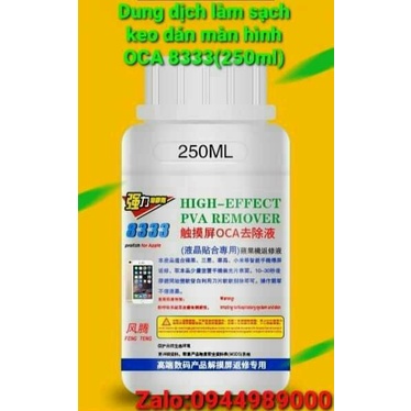 Dung dịch làm sạch keo dán màn hình OCA 8333