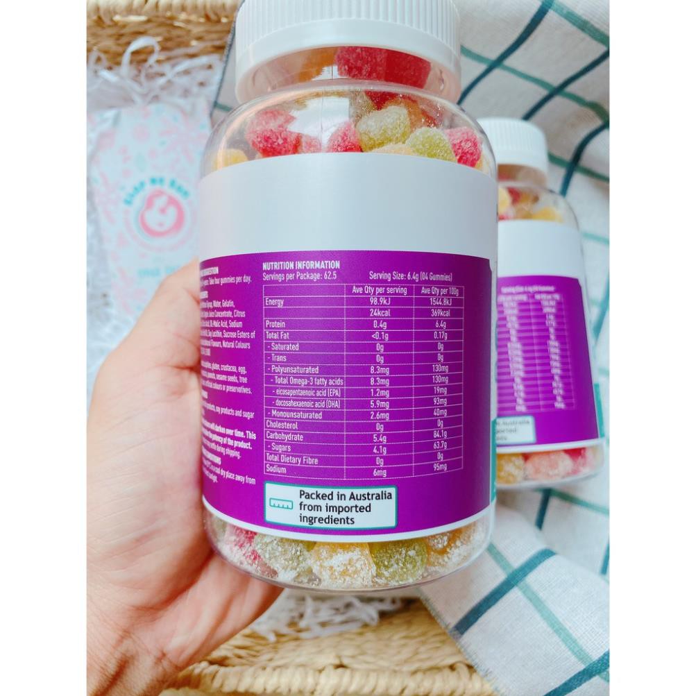 KẸO DẺO Healthy Care Kids GUMMY OMEGA 3 - Úc