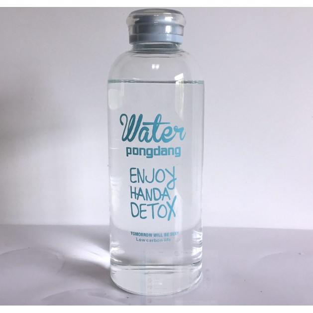 BÌNH THỦY TINH PONGDANG 800ML, 1000ML IN MÀU TẶNG TÚI CHỐNG SỐC VÀ TÚI VẢI | BigBuy360 - bigbuy360.vn