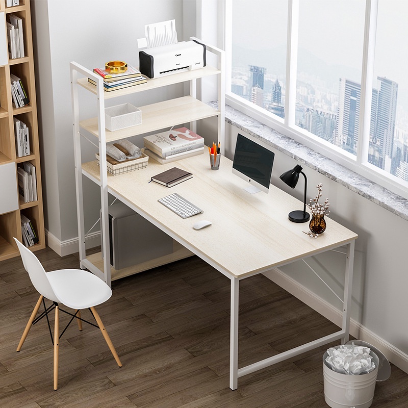 Bàn làm việc bàn máy tính bàn học kết hợp kệ sách kệ để đồ tiện lợi phong cách hiện đại tiết kiệm diện tích - gm12, gm09
