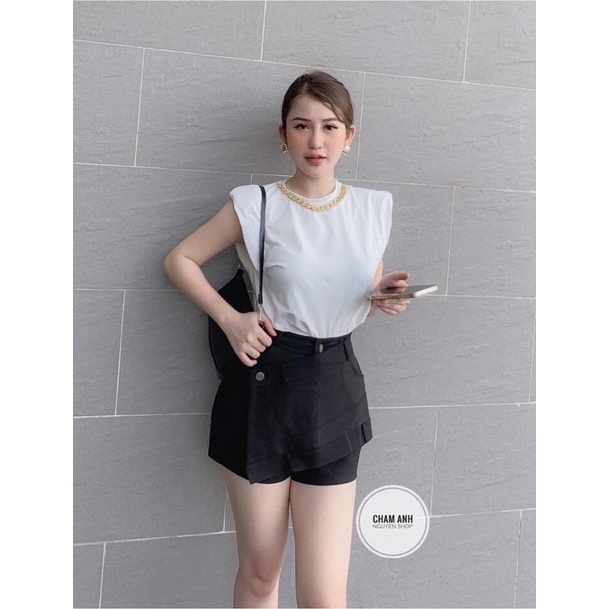 Áo SN Đen - Trắng phối xích