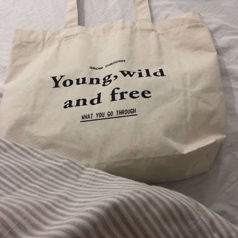Túi tote vải, ulzzang hàn quốc