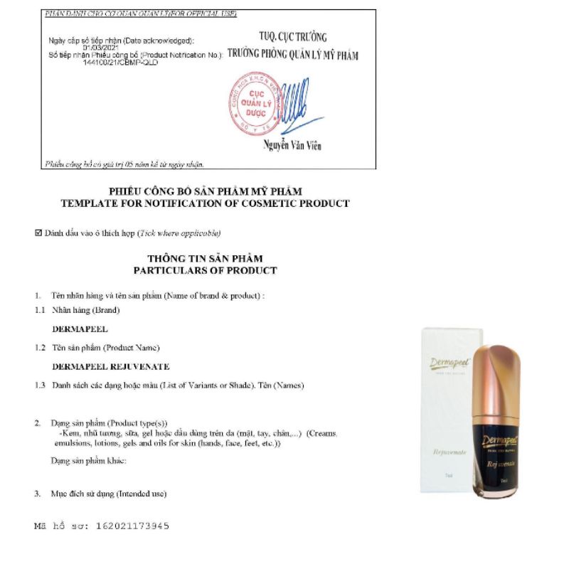 Serum trứng cá Dermapeel . cam kết sạch mụn hàng chính hãng . tphcm giao trong ngày