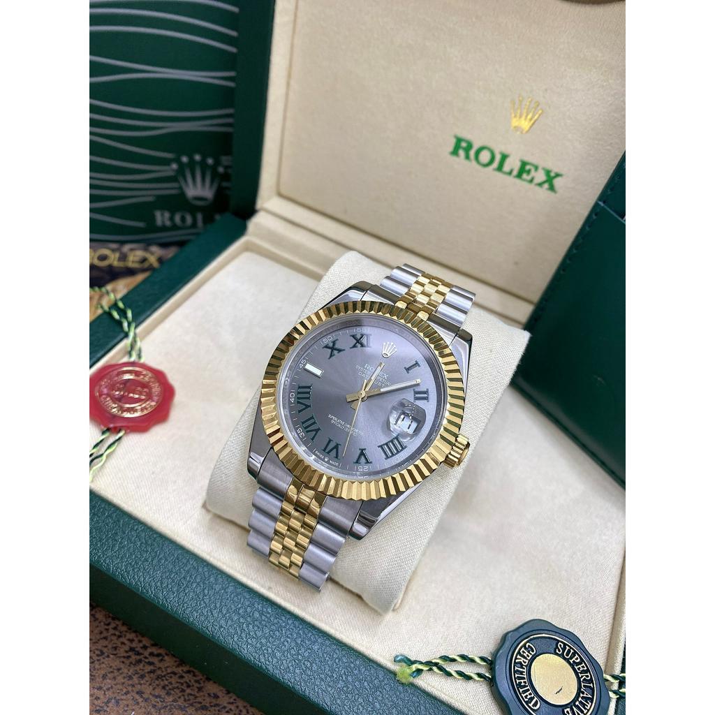 ĐỒNG HỒ Nam ROLEX DATEJUST Dây Demi- size41mm- máy automatic nhật- chống nước - BẢO HÀNH 24 THÁNGGG