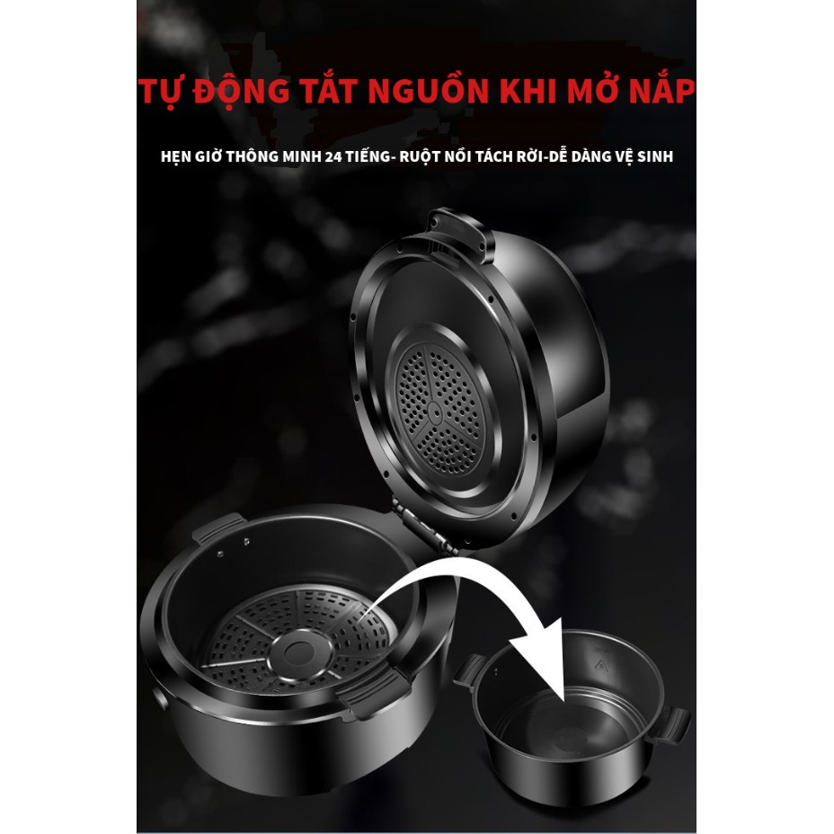 Nồi Chiên Không Dầu CAMEL LY-802 - Công Nghệ Quay 360 độ - Làm Nóng Nhanh - Bảo Hành 12 Tháng