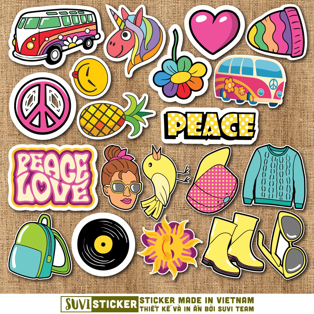 50 Sticker Something chống nước sticker dán laptop, điện thoại, đàn guitar, mũ bảo hiểm, vali. MSP: K07