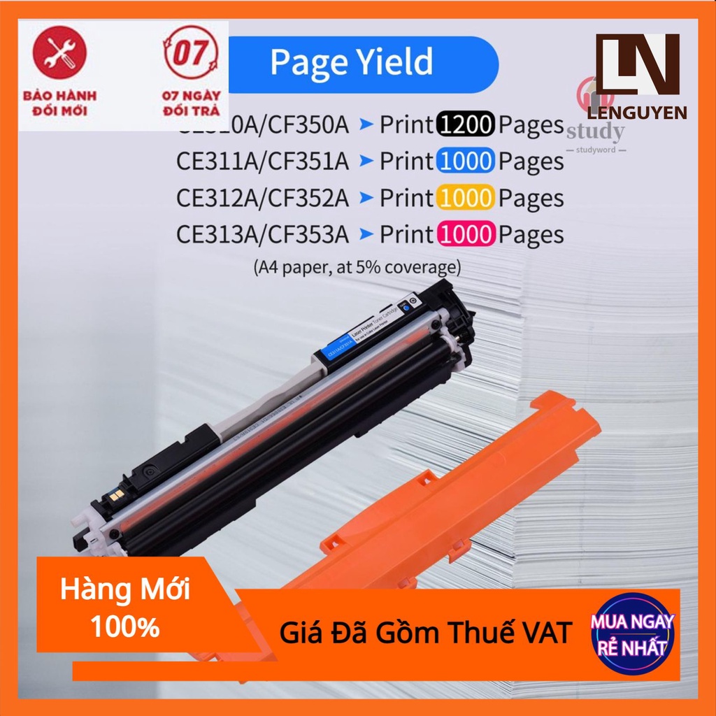 Hộp Mực máy in Hp Cp1025, M176N, M177FW | Mực In CE310/CF350, CE311/CF351, CE312/CF352, CE313/CF353