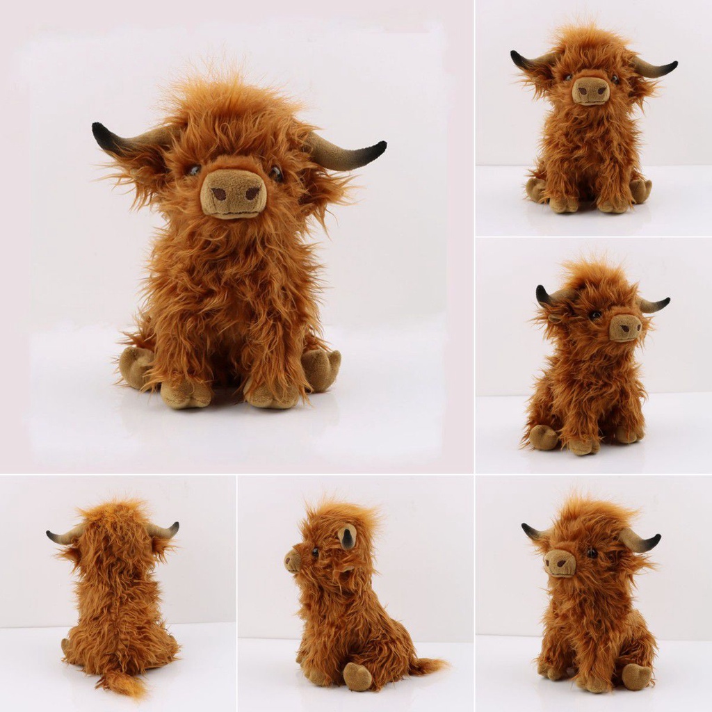 Thú Nhồi Bông Hình Bò Sữa Scottish 9.8in Dễ Thương