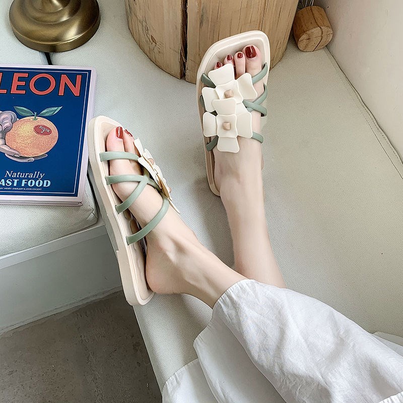 IELGY Dép đế dày quai dây La Mã dành cho nữ nhiều kích cỡ tùy chọn