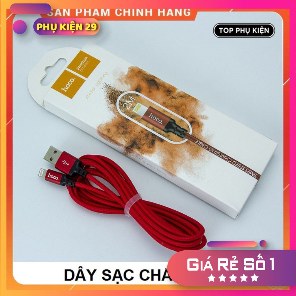 Cáp Lighting/Micro/Type C USD Hoco X14 Dài 1M/2M - Sạc Iphone,ipad/Android Microd rẻ nhất shopee