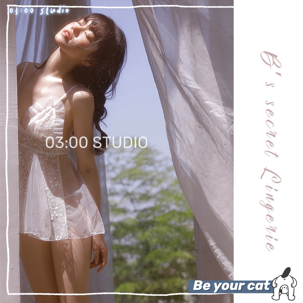 （Giao hàng bảo mật）（Có quần lót）🤞Váy ngủ sexy🤞đầm ngủ 2 dây ren nữ quyến rũ gợi cảm hở lưng khiêu cho 40-66kg---019