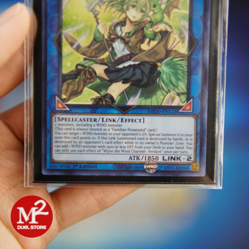 Lá bài Yugioh MP20-EN124 Wynn the Wind Charmer, Verdant – Ultra Rare - Đóng gói theo tiêu chuẩn M2SCCQ-Lite