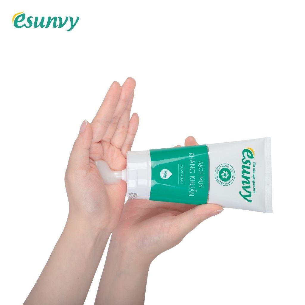 [Chính hãng] Sữa rửa mặt sạch mụn - Esunvy từ thảo dược, ngăn ngừa mụn đầu đen, mụn ẩn, mụn bọc, mụn cám, da dầu