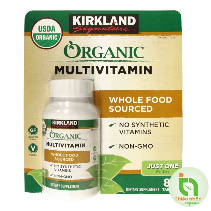 Multivitamin hữu cơ Kirkland Signature 80 viên