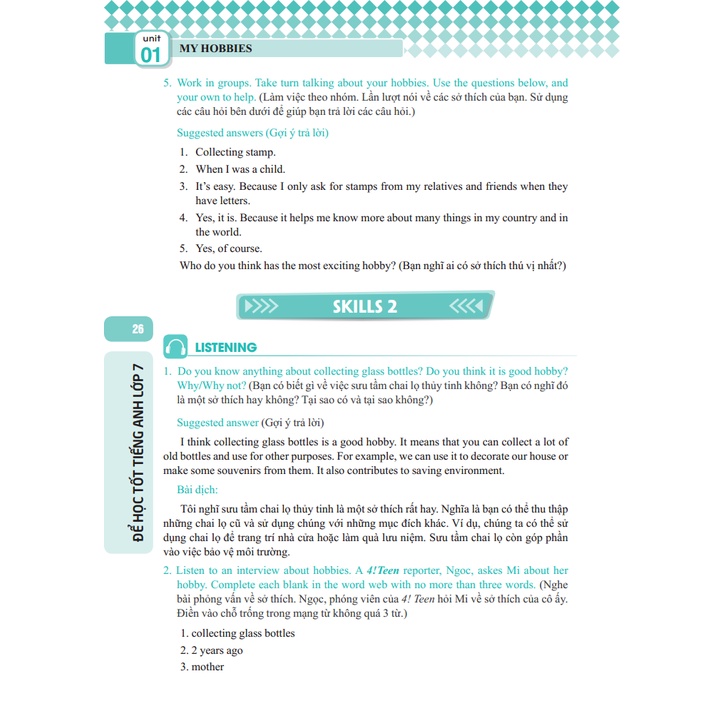 Sách-Để học tốt tiếng Anh lớp 7