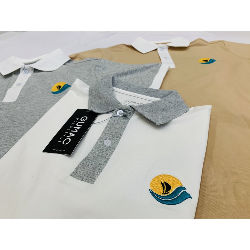 [Mã WABRGD12 giảm 10% đơn 250K] Áo thun polo nam phối bo cổ GUMAC ATNB6101 | BigBuy360 - bigbuy360.vn