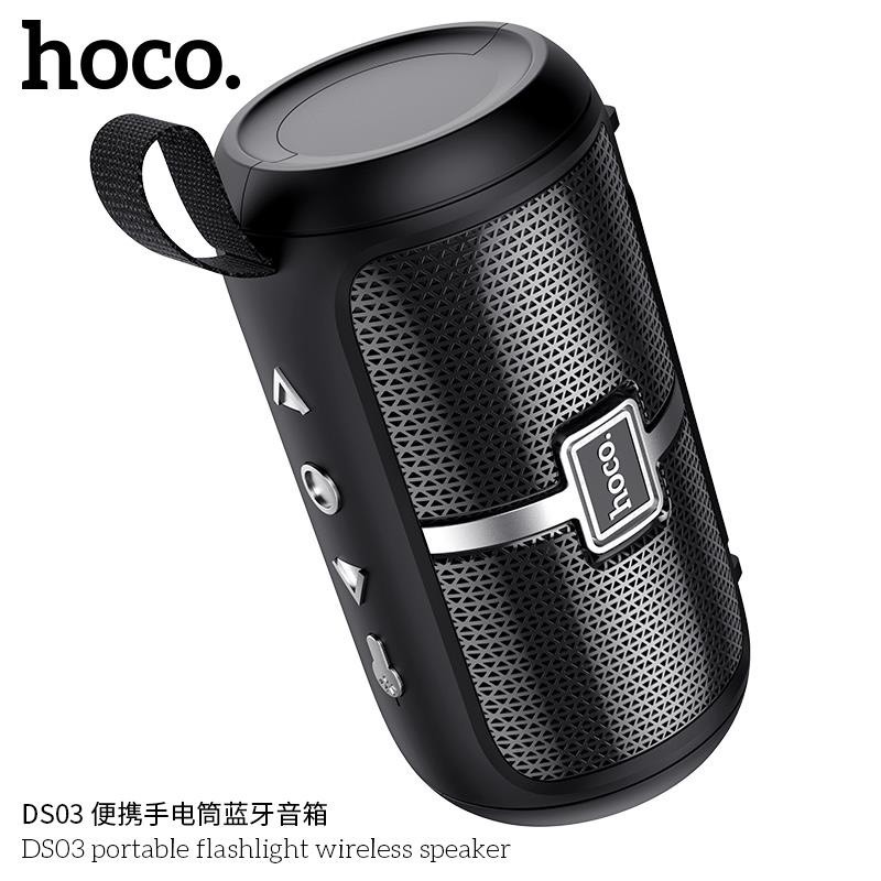 Loa Nghe Nhạc Bluetooth Hoco DS03 V5.0 Chính Hãng - Nghe USB, TF, AUX, FM Tích Hợp Đèn Pin Mini