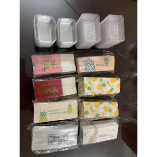 set 95-100 khay , túi bánh dứa ( nhiều mẫu