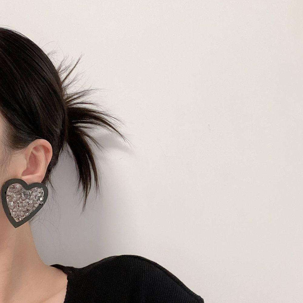 Khuyên Tai Dạng Hạt Trong Suốt Sang Trọng Cho Nữ|Khuyên Tai Acrylic Phong Cách Hàn Quốc