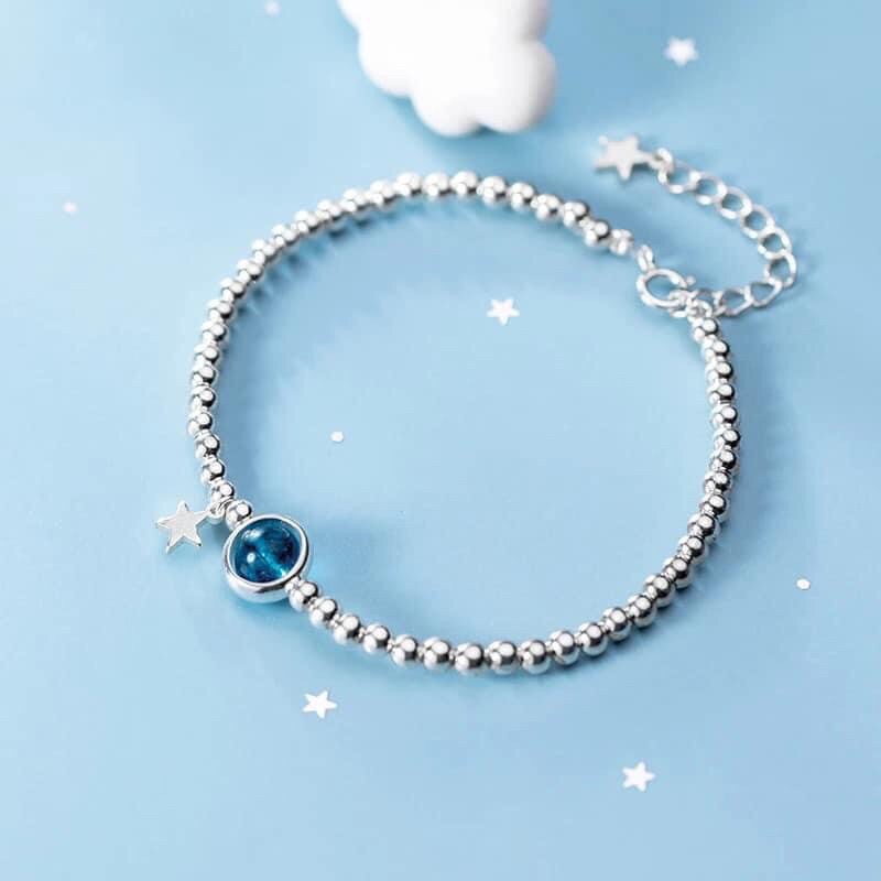 Lắc tay bi đá thạch anh xanh may mắn, tình duyên tài lộc - HaLi Jewelry
