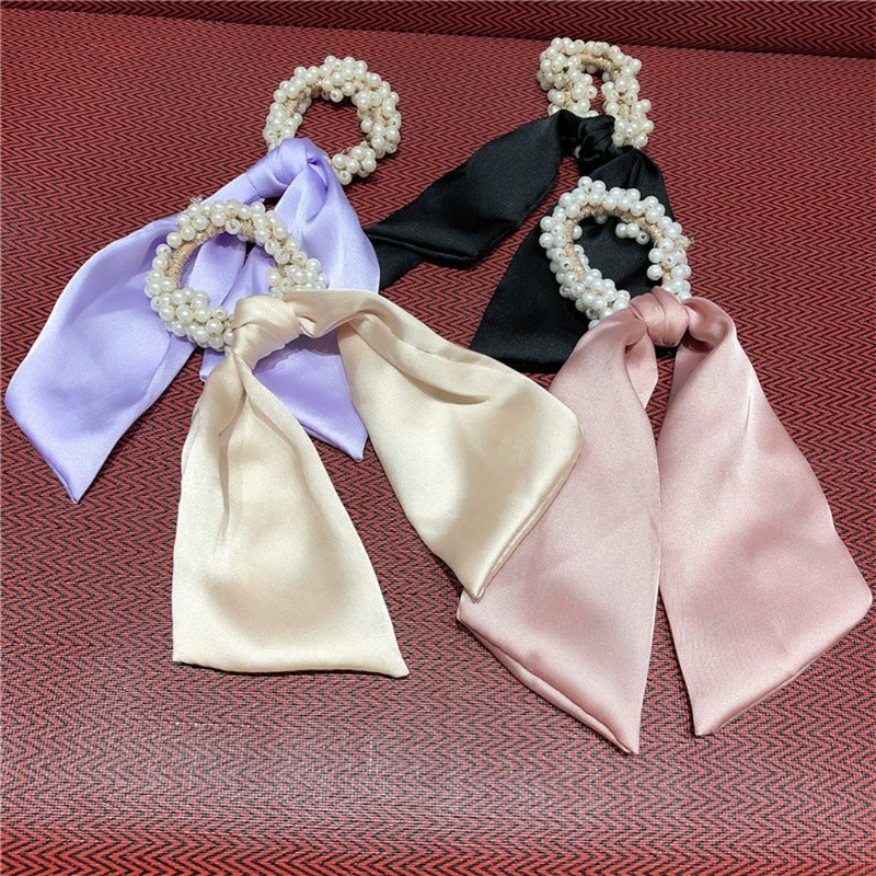 Dây Buộc Tóc Đính Ngọc Trai Giả Xinh Xắn Cho Nữ