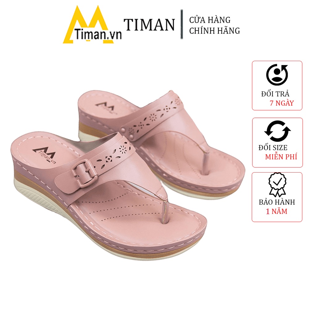 Dép nữ đế xuồng quai hậu bánh mì cao gót quai ngang lê xỏ ngón thời trang thiết kế sục đẹp bảo hành 1 năm DX15 TIMAN