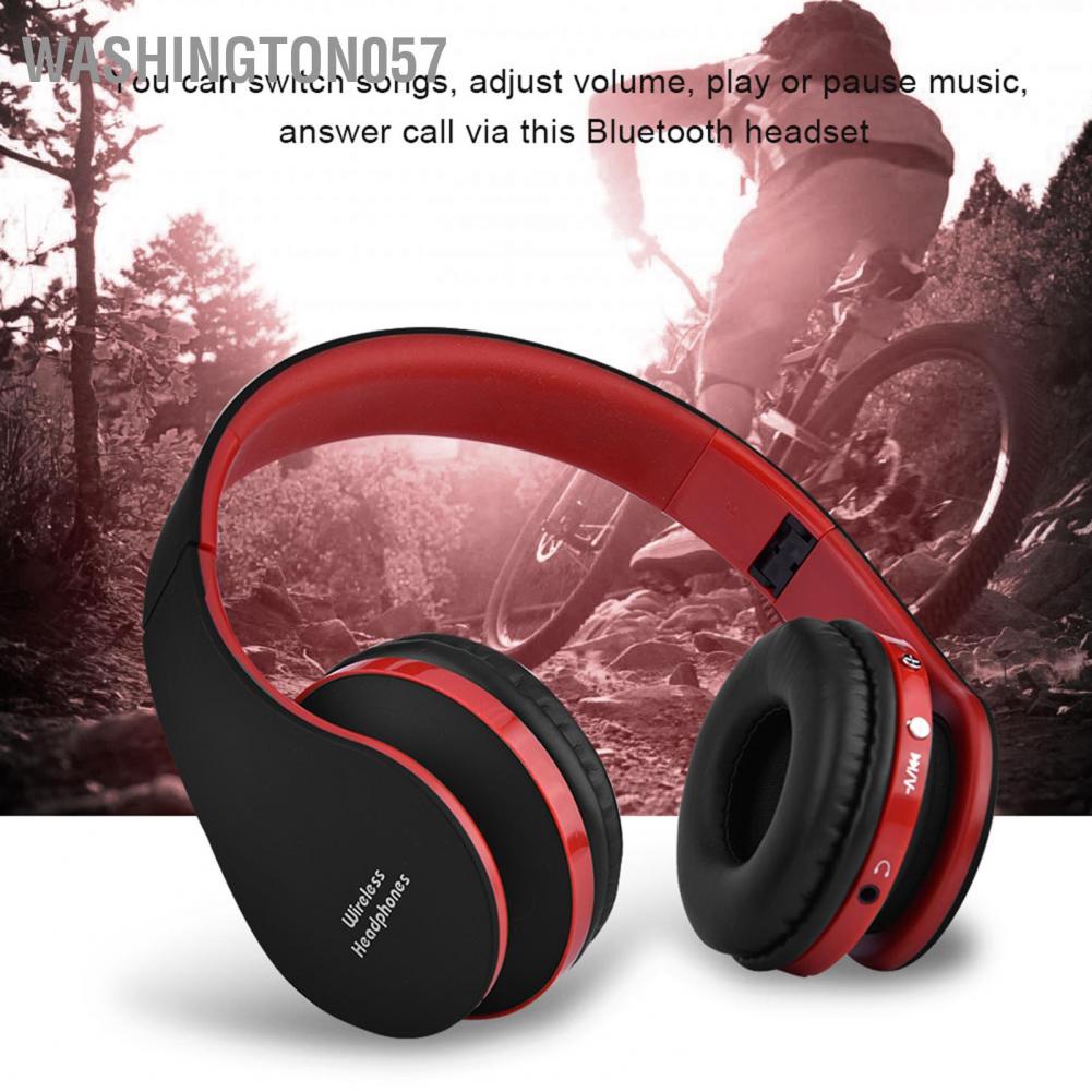 Washington057 Tai nghe không dây có thể gập lại được gắn tai Bluetooth 5.0 Stereo rảnh tay miễn phí