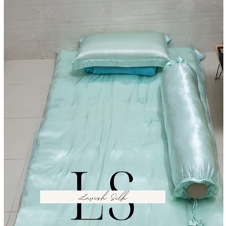 Áo bọc nệm áo bọc topper 1m8 - 2m và 2m2 phi lụa cao cấp at home mát lạnh mềm mịn