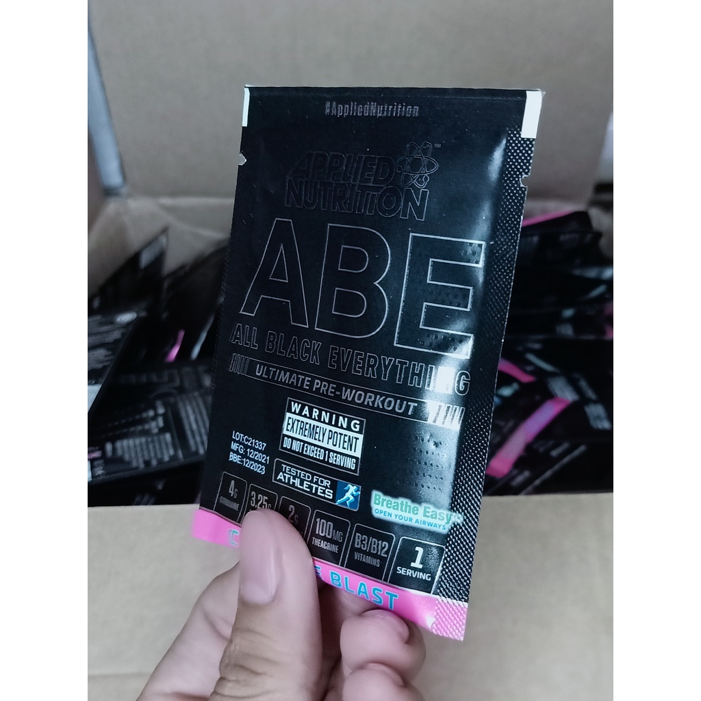 Hộp 30 gói ABE Pre Workout Applied Nutrition 10.5G - tăng sức mạnh tăng tập trung khi tập luyện