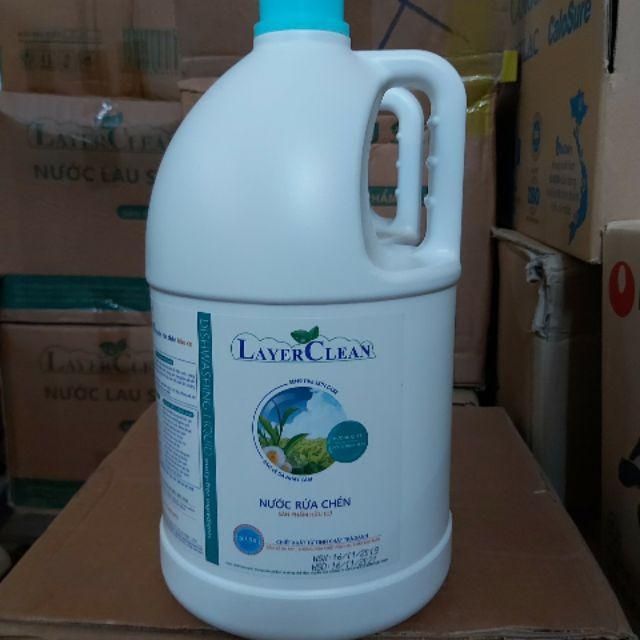 Nước rửa chén bát hữu cơ Layer Clean chiết xuất 100% từ thực vật hương Quýt 5L