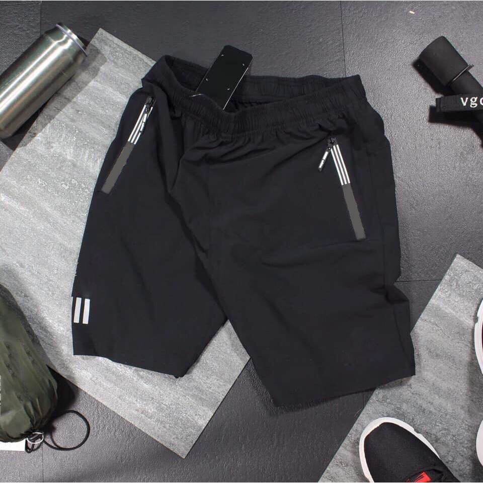 Quần đùi nam quần thể thao nam mùa hè vải gió mềm mịn