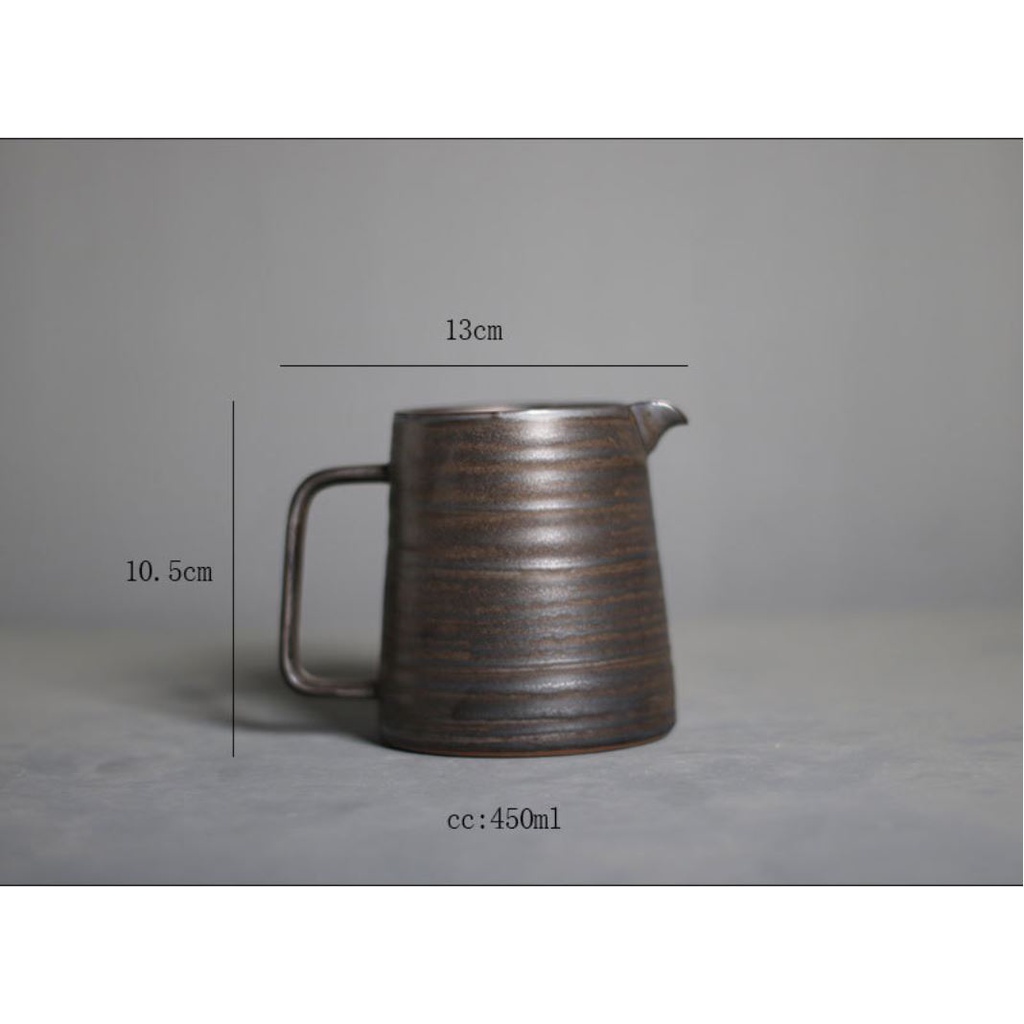 Bộ phễu pha cà phê Pour over V60 men giả cổ phong cách gốm Nhật