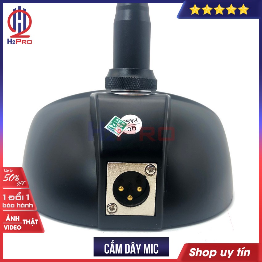 Micro cổ ngỗng có dây SUBOS GM-125 H2Pro lọc âm tốt-chống ồn-giảm hú(1 chiếc),micro hội nghị-hội thảo cao cấp dây dài 8m