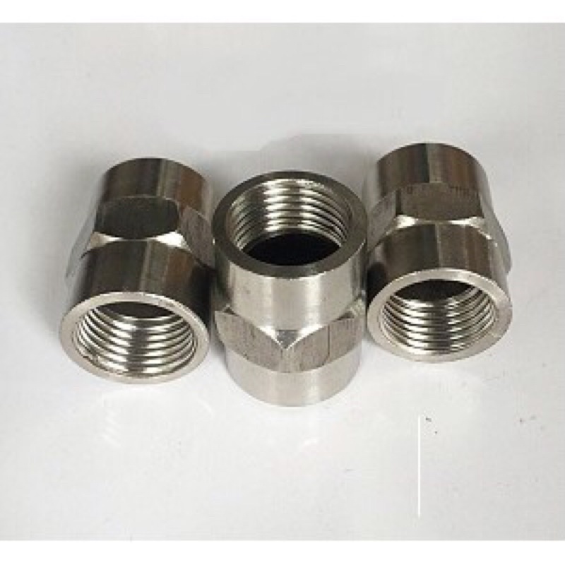 Nối 2 đầu ren trong 21, măng xông Inox 21
