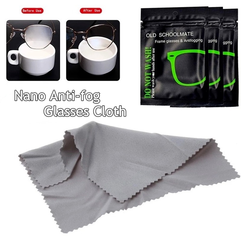 Bộ 1/3 Khăn Lau Mắt Kính Bằng Nano Mềm Dày Chống Sương Mù Tái Sử Dụng Được
