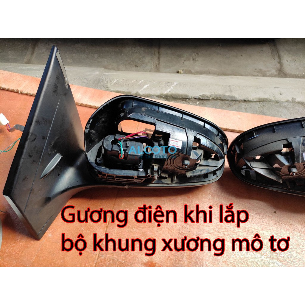 Bộ xương moto gương gập Toyota Vios/Yaris 2018-2019-2020 . Tặng kèm bộ mudun khóa cửa tự cụp gương và công tắc cụp gương