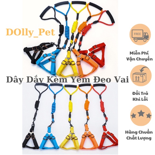 Dây Dắt Kèm Yếm Đeo Vai Cho Chó Mèo (Loại Cao Cấp)