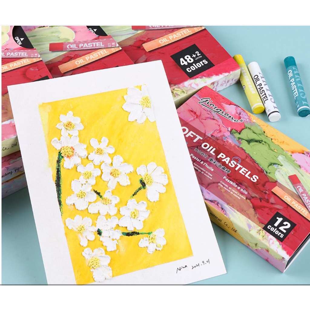 Màu sáp dầu Giorgione , bộ 12/24/36/48, màu Soft Oil Pastels