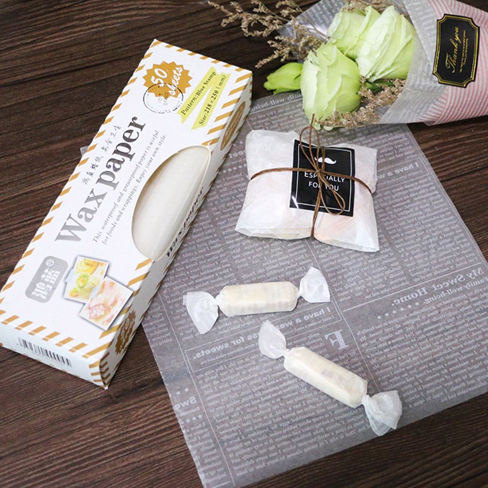 Set 50 tờ giấy sáp chống thấm dầu mỡ dùng nướng bánh
